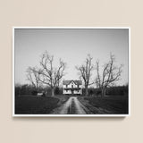 Abandoned Home in Rural Maryland - Carol M. Highsmith Framed Canvas, 16x12’’ / 41x31cm / White Floating Frame, Framed Black White
