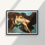 Framed Reproduction Classical Painting Nude Figure Drapery Eagle Ganymede Seizes Trojan, Myth, Dark Sovereign, Cerulean Sky Opening, Pale