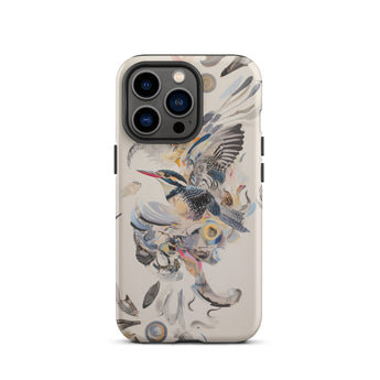Above & Beyond - Surreal Kingfisher Art Iphone Case, 13 Pro / Matte, Bird-themed Smartphone Case