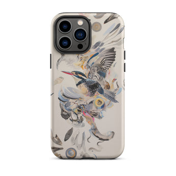 Above & Beyond - Surreal Kingfisher Art Iphone Case, 13 Pro Max / Matte, Smartphone Case Bird Art