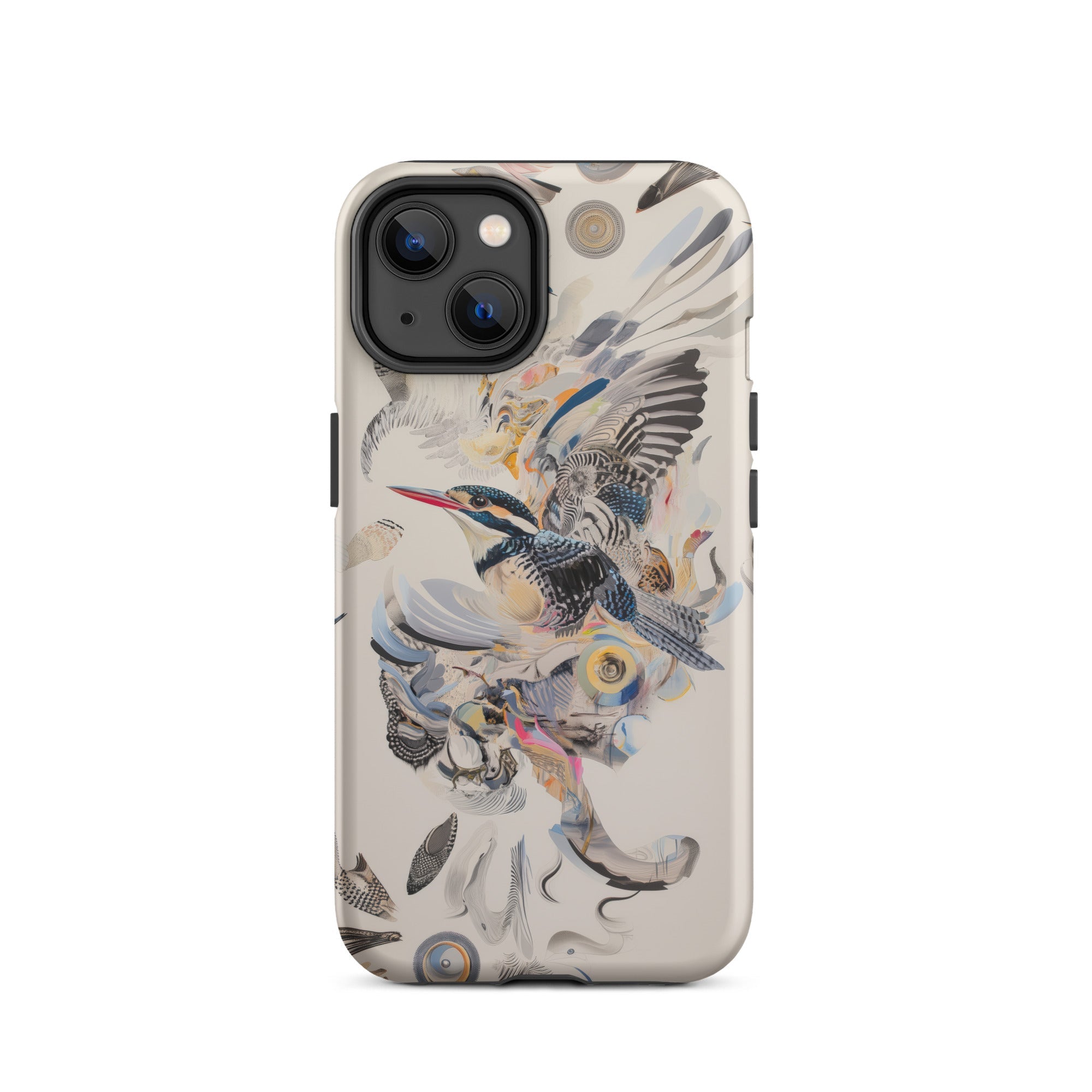Above & Beyond Surreal Kingfisher Art Iphone Case, 14 / Matte, Bird Themed Iphone Case