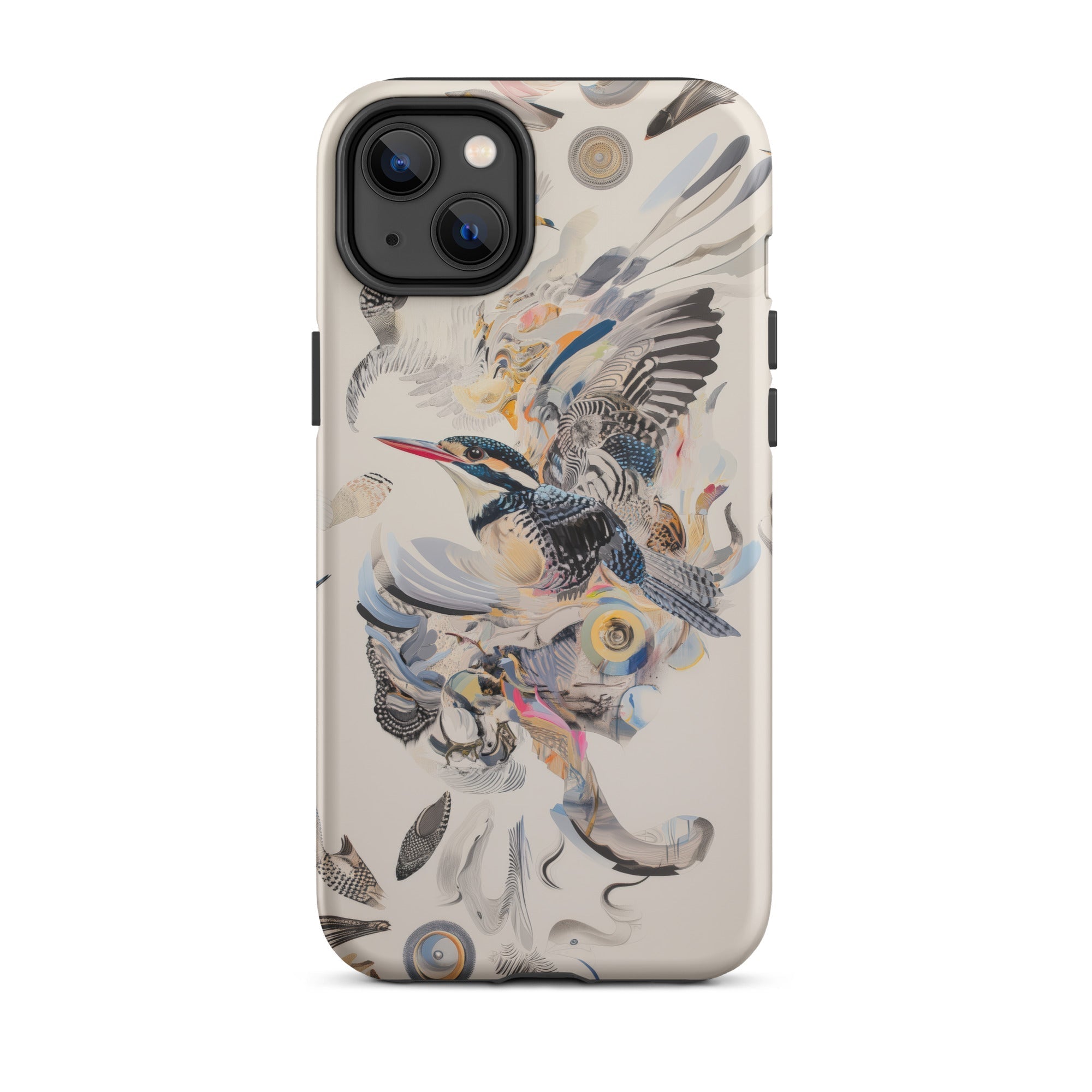 Above & Beyond Surreal Kingfisher Art Iphone Case, 14 Plus / Matte, Bird Themed Iphone Case