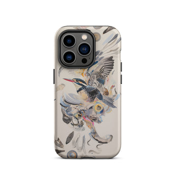 Above & Beyond - Surreal Kingfisher Art Iphone Case, 14 Pro / Matte, Bird-themed Iphone Case