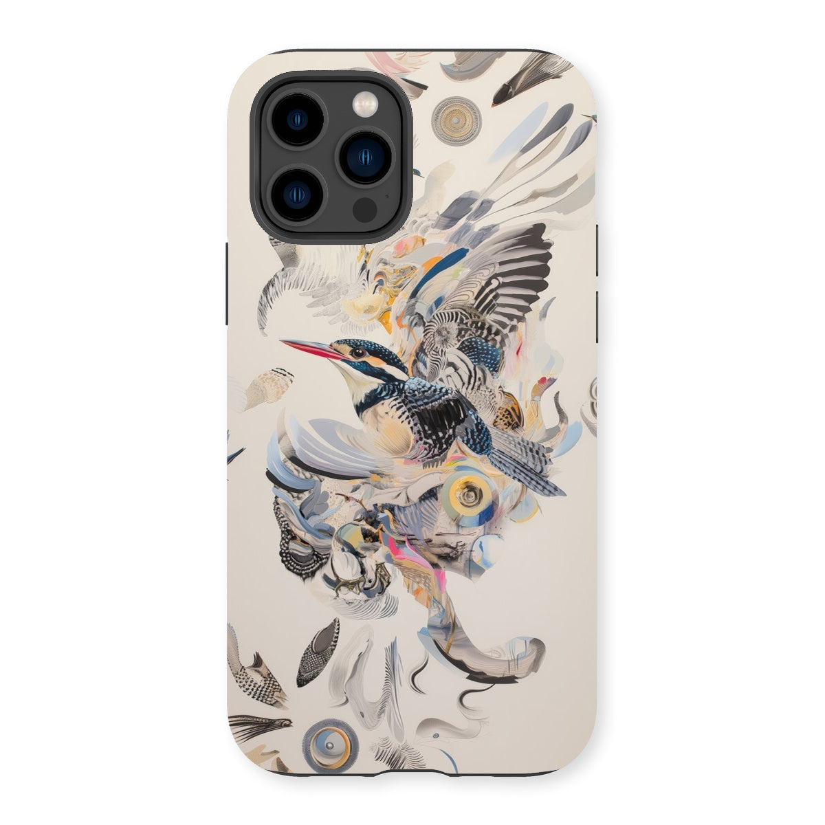Above & Beyond - Surreal Kingfisher Art Iphone Case, 14 Pro / Matte, Bird-themed Phone Case