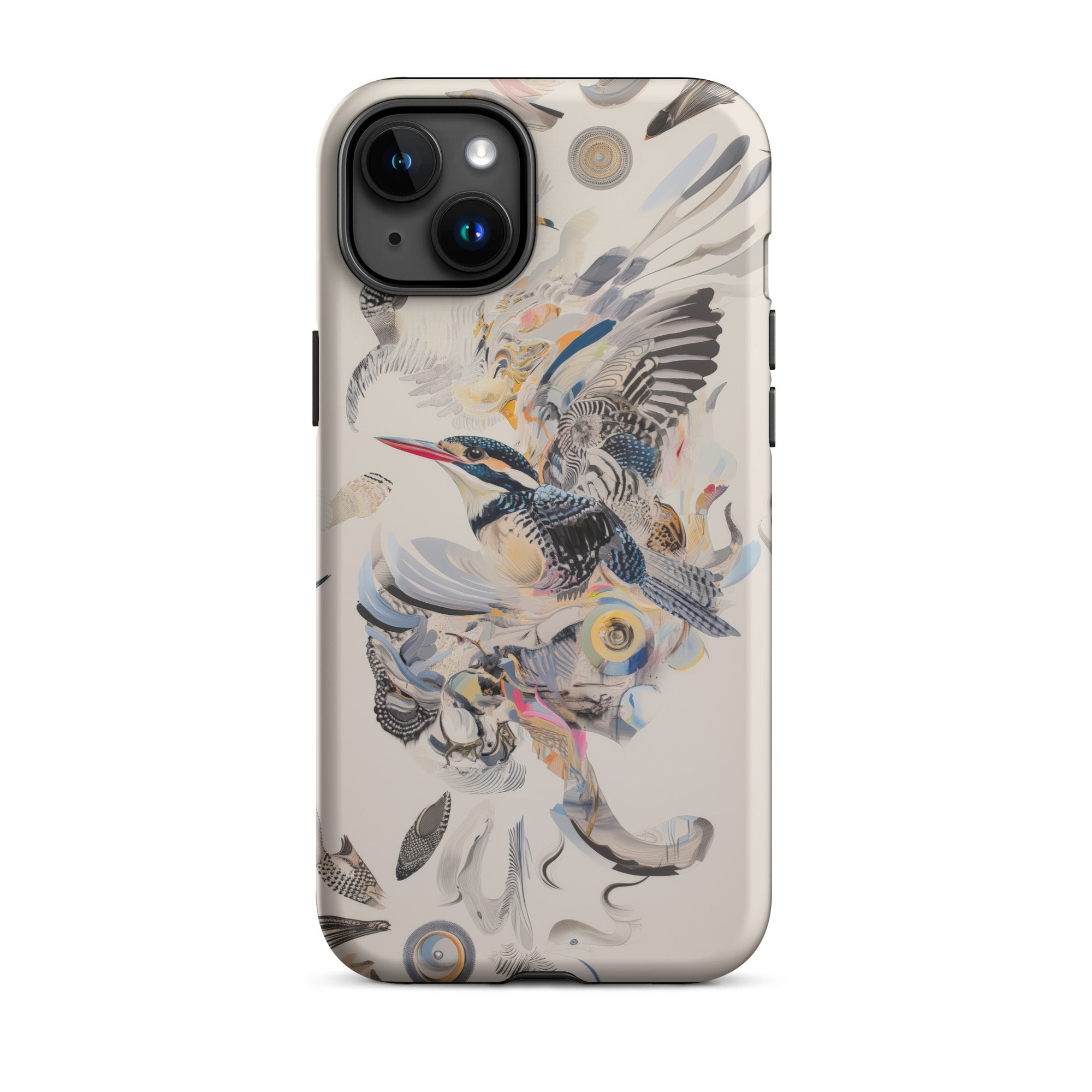 Above & Beyond Surreal Kingfisher Art Iphone Case, 15 Plus / Matte, Bird Themed Phone Case