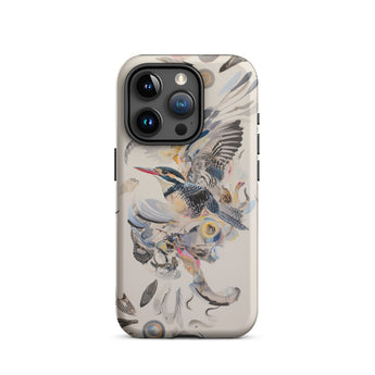 Above & Beyond - Surreal Kingfisher Art Iphone Case, 15 Pro / Matte, Bird-themed Phone Case