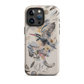 Above & Beyond - Surreal Kingfisher Art Iphone Case, 15 Pro Max / Matte, Artistic Phone Case Bird Design