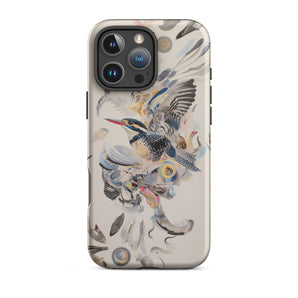 Above & Beyond - Surreal Kingfisher Art Iphone Case, 16 Pro Max / Matte, Bird-themed Phone Case