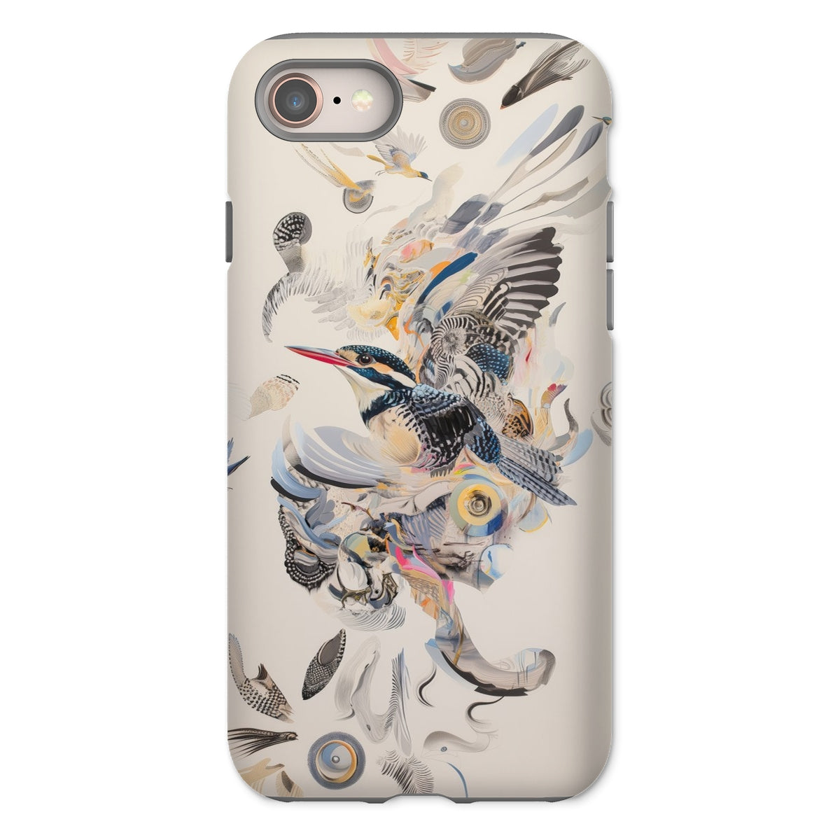 Above & Beyond Surreal Kingfisher Art Iphone Case, 8 / Matte, Bird Themed Phone Case