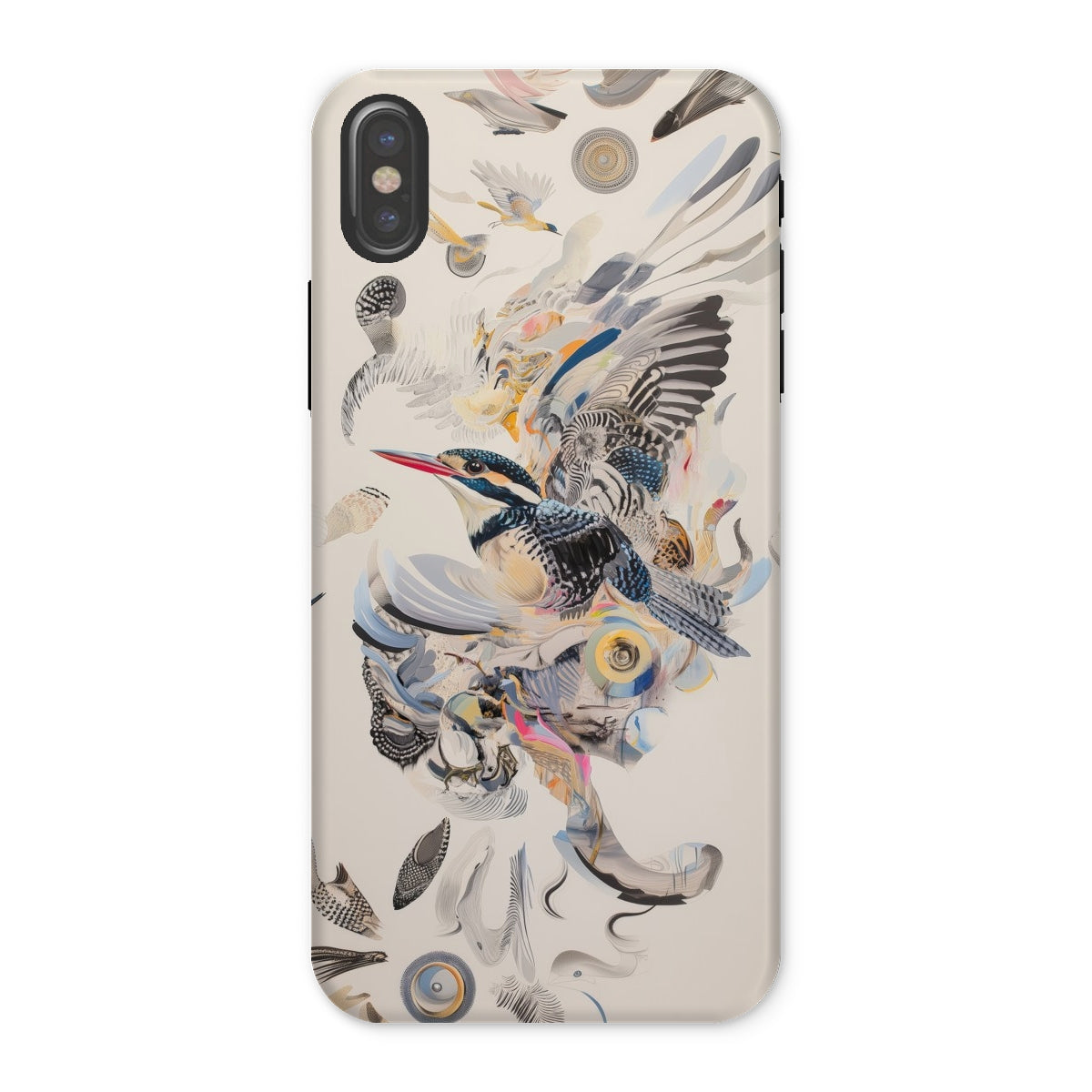 Above & Beyond Surreal Kingfisher Art Iphone Case, x / Matte, Bird Themed Phone Case