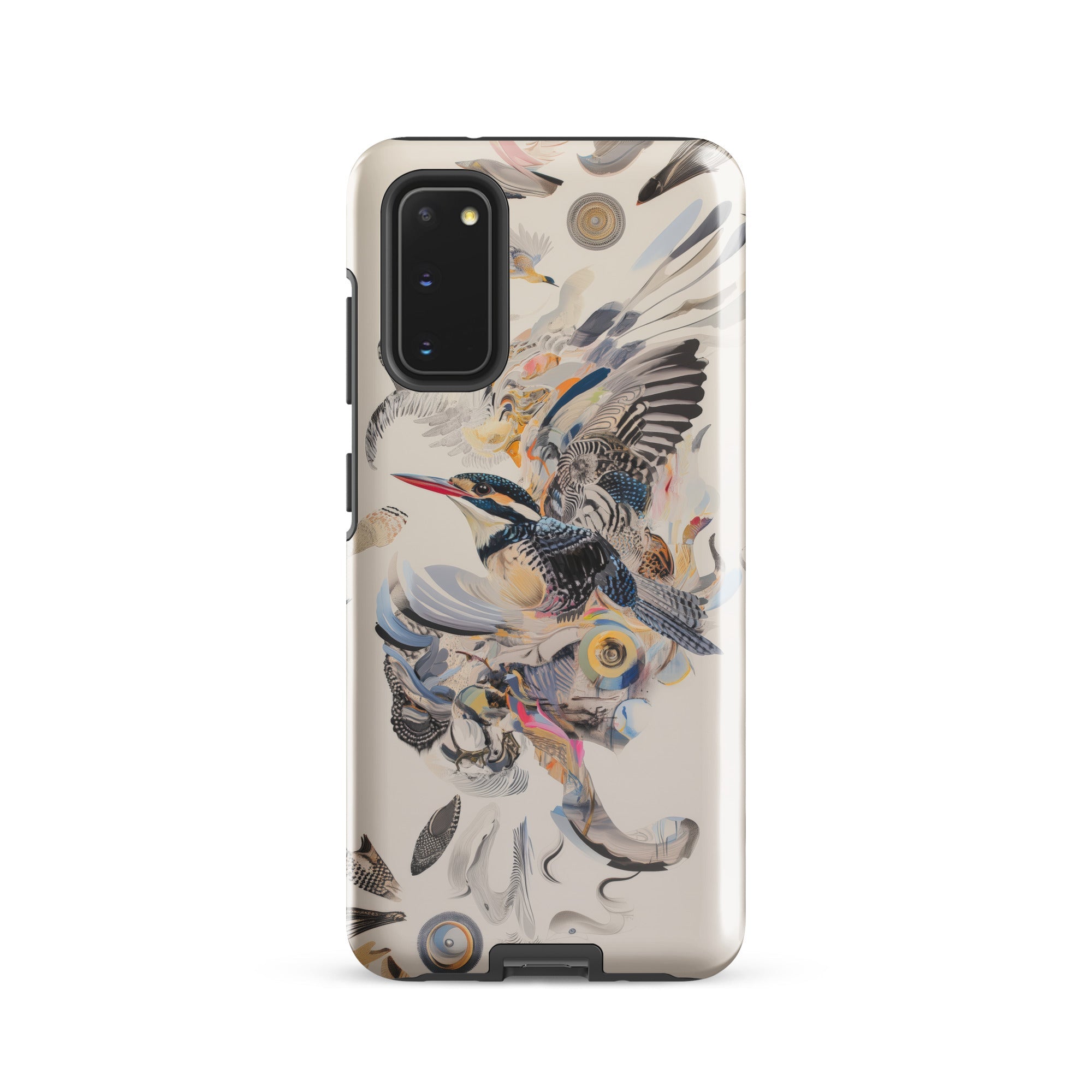Above & Beyond Surreal Kingfisher Art Samsung Case, Galaxy S20 / Gloss, Smartphone Case Colorful Bird Design