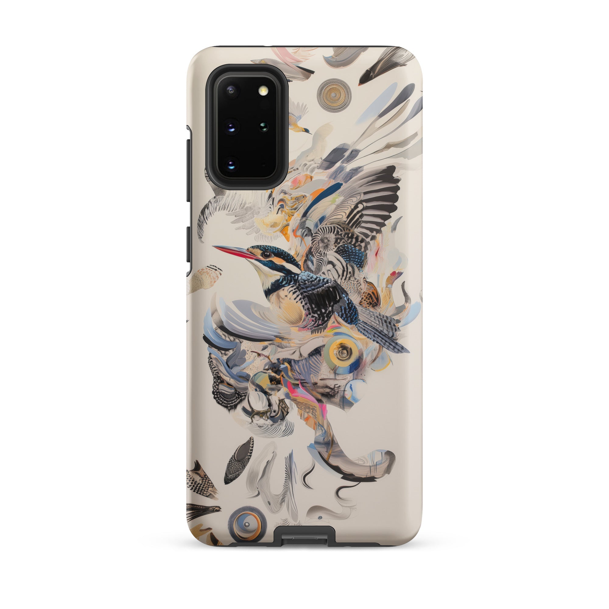 Above & Beyond Surreal Kingfisher Art Samsung Case, Galaxy S20 Plus / Matte, Smartphone Case Adorned Artistic Depiction Kingfisher Abstract