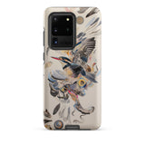 Above & Beyond - Surreal Kingfisher Art Samsung Case, Galaxy S20 Ultra / Matte, Smartphone Case Multi-colored Bird Feather Design