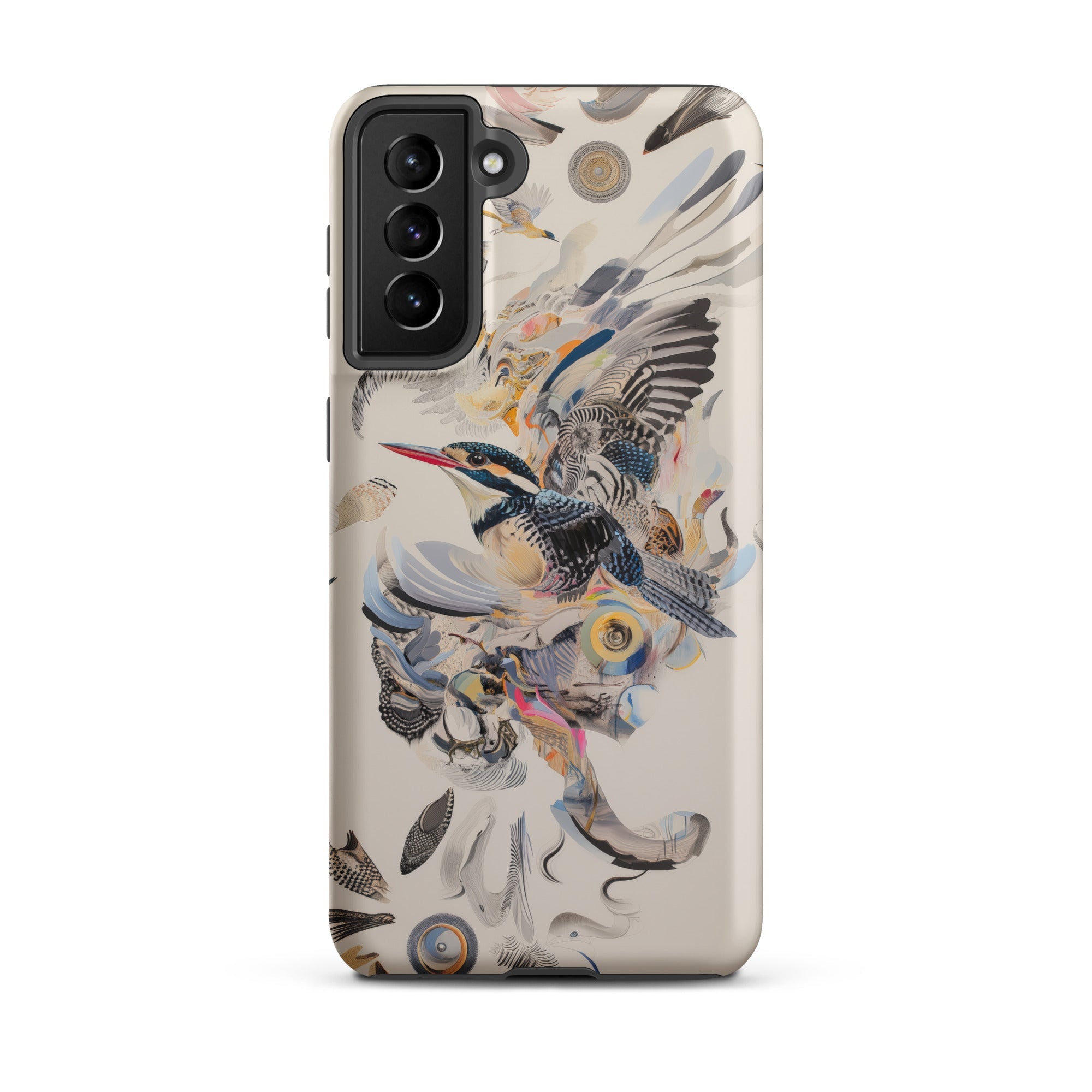 Above & Beyond Surreal Kingfisher Art Samsung Case, Galaxy S21 Plus / Matte, Smartphone Case Artistic Depiction Kingfisher Flight