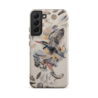 Above & Beyond - Surreal Kingfisher Art Samsung Case, Galaxy S22 Plus / Matte, Smartphone Case Adorned Artistic Depiction Birds Feathers