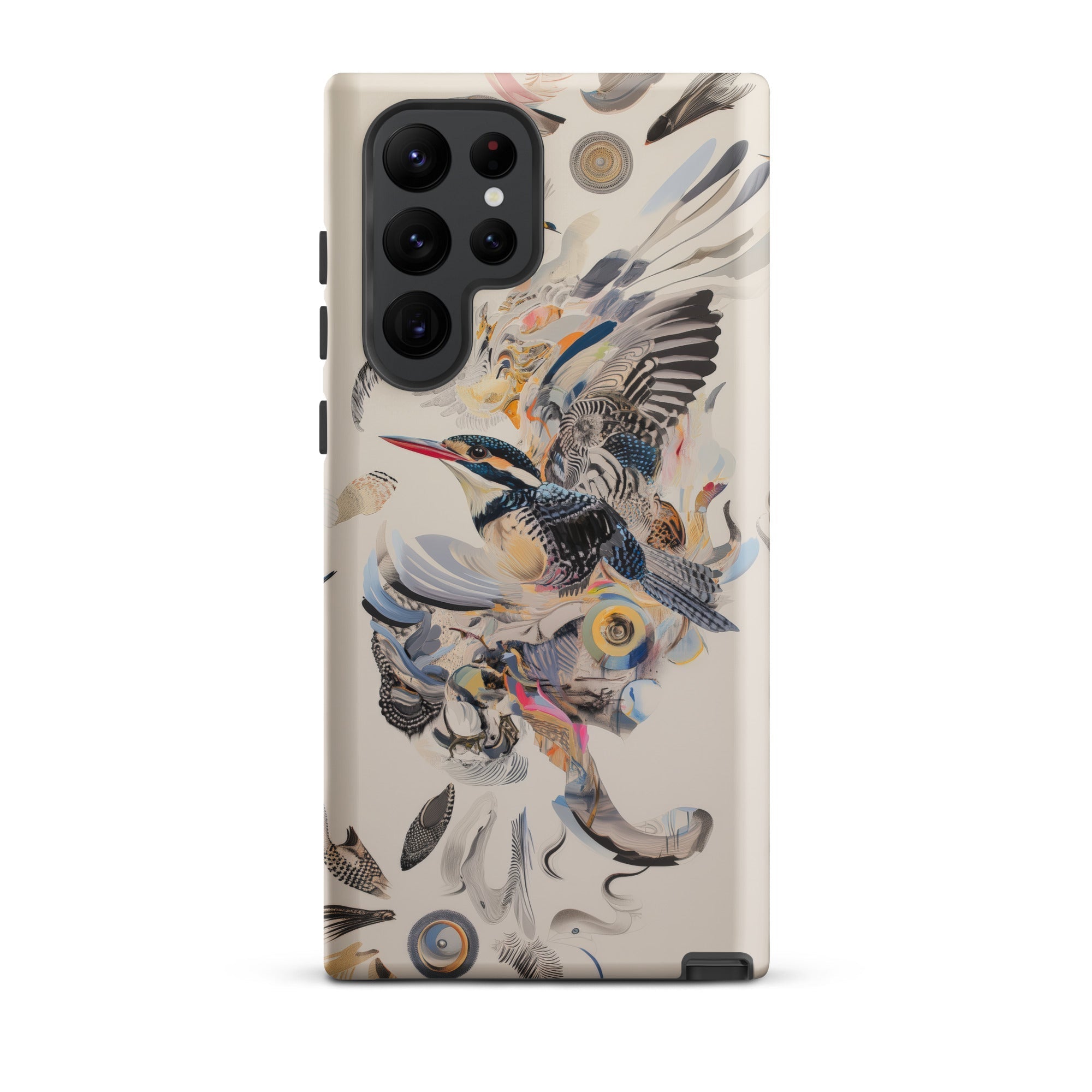 Above & Beyond Surreal Kingfisher Art Samsung Case, Galaxy S22 Ultra / Matte, Smartphone Nature Themed Art Case Bird Flight