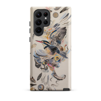 Above & Beyond - Surreal Kingfisher Art Samsung Case, Galaxy S22 Ultra / Matte, Smartphone Nature-themed Art Case Bird Flight