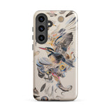 Above & Beyond - Surreal Kingfisher Art Samsung Case, Galaxy S24 Plus / Gloss, Smartphone Case Detailed Bird Feather Design