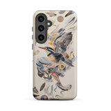 Above & Beyond - Surreal Kingfisher Art Samsung Case, Galaxy S24 Plus / Matte, Smartphone Case Colorful Bird Feather Design