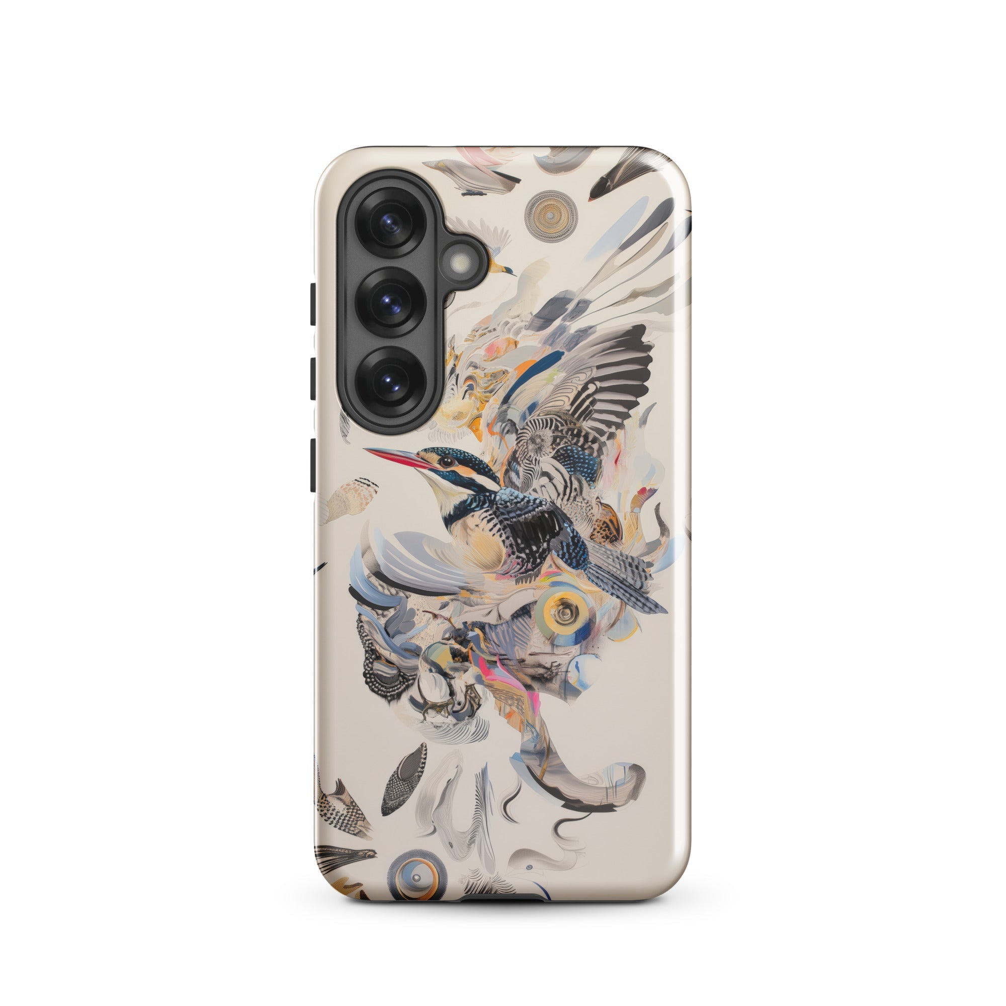 Above & Beyond Surreal Kingfisher Art Samsung Case, Galaxy S25 / Gloss, Smartphone Nature Themed Protective Case Kingfisher