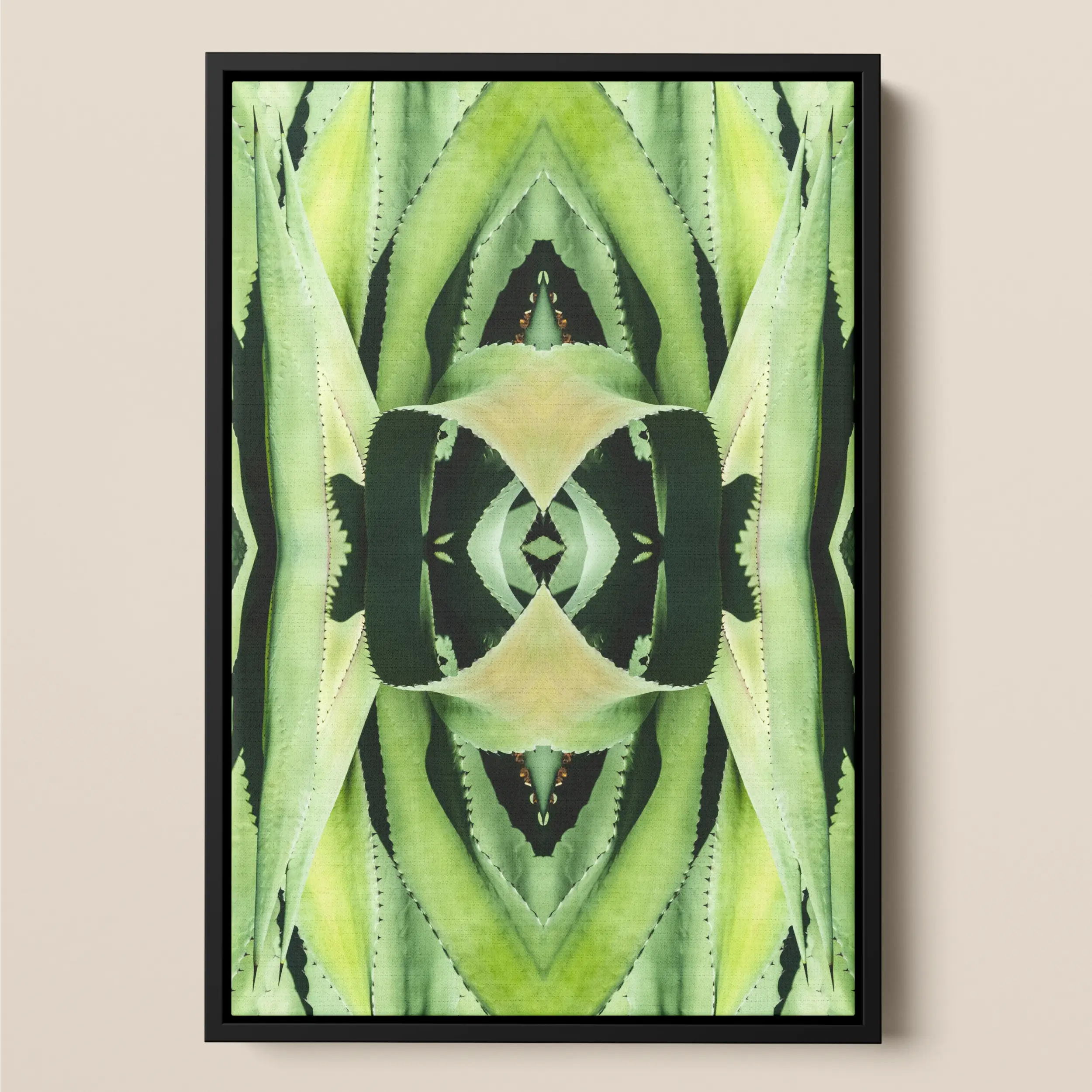 Oh so Succulent - Trippy Modern Botanical Art Framed Canvas Posters Prints & Visual Artwork