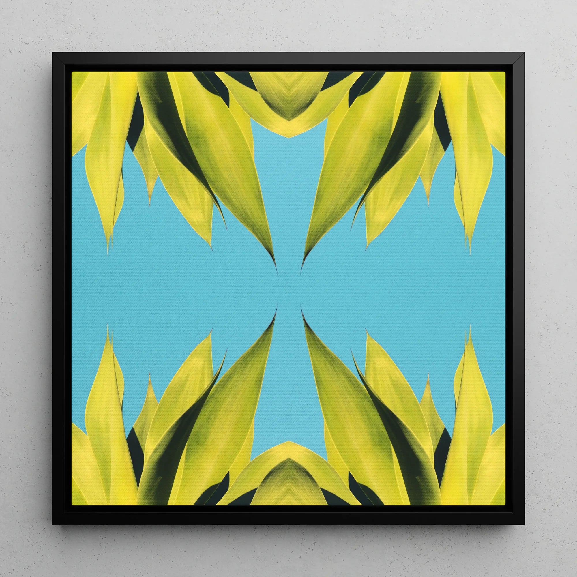 In Bloom - Trippy Succulent Art Framed Canvas Posters Prints & Visual Artwork