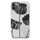 Abutilon (lime Mallow) Pod - Karl Blossfeldt Iphone Case, 11 Pro Max / Matte, Iphone Case Black White Floral Design Tulips