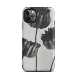 Abutilon (lime Mallow) Pod - Karl Blossfeldt Iphone Case, 11 Pro Max / Matte, Black White Floral Phone Case