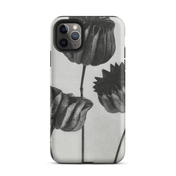 Abutilon (lime Mallow) Pod - Karl Blossfeldt Iphone Case, 11 Pro Max / Matte, Black White Floral Phone Case