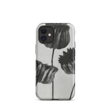 Abutilon (lime Mallow) Pod - Karl Blossfeldt Iphone Case, 12 Mini / Matte, Black White Floral Phone Case