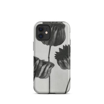 Abutilon (lime Mallow) Pod - Karl Blossfeldt Iphone Case, 12 Mini / Matte, Black White Floral Phone Case
