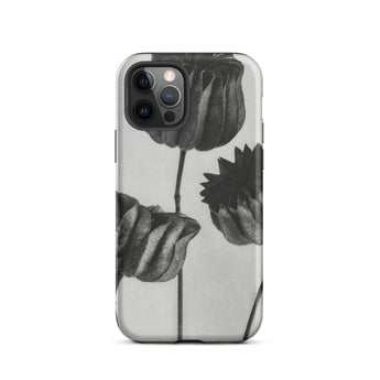 Abutilon (lime Mallow) Pod - Karl Blossfeldt Iphone Case, 12 Pro / Matte, Black White Floral Phone Case