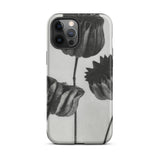 Abutilon (lime Mallow) Pod - Karl Blossfeldt Iphone Case, 12 Pro Max / Matte, Black White Floral Iphone Case