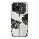 Abutilon (lime Mallow) Pod - Karl Blossfeldt Iphone Case, 13 Pro Max / Matte, Iphone Case Black White Floral Design Tulips