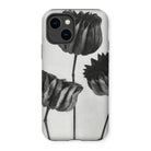 Abutilon (lime Mallow) Pod - Karl Blossfeldt Iphone Case, 14 / Matte, Iphone Case Black White Floral Design Tulips
