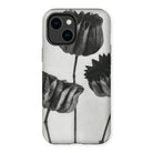 Abutilon (lime Mallow) Pod - Karl Blossfeldt Iphone Case, 14 Plus / Matte, Iphone Case Black White Floral Design Tulips