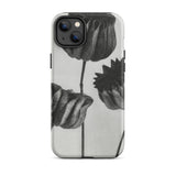 Abutilon (lime Mallow) Pod - Karl Blossfeldt Iphone Case, 14 Plus / Matte, Black White Floral Phone Case