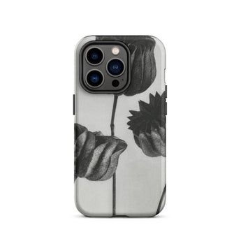 Abutilon (lime Mallow) Pod - Karl Blossfeldt Iphone Case, 14 Pro / Matte, Black White Floral Iphone Case