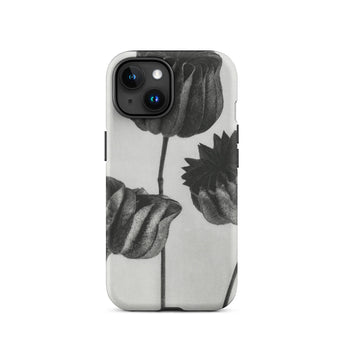 Abutilon (lime Mallow) Pod - Karl Blossfeldt Iphone Case, 15 / Matte, Black White Floral Patterned Phone Case