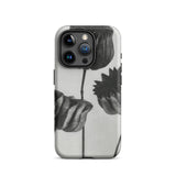 Abutilon (lime Mallow) Pod - Karl Blossfeldt Iphone Case, 15 Pro / Matte, Black White Floral Phone Case