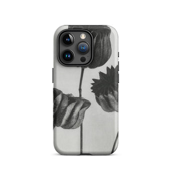 Abutilon (lime Mallow) Pod - Karl Blossfeldt Iphone Case, 15 Pro / Matte, Black White Floral Phone Case