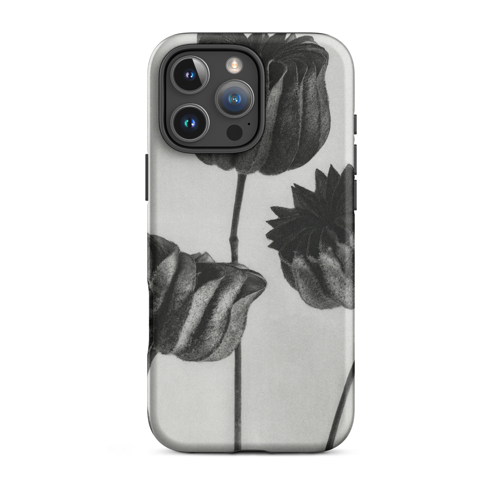 Abutilon (lime Mallow) Pod - Karl Blossfeldt Iphone Case, 16 Pro Max / Matte, Black White Floral Phone Case