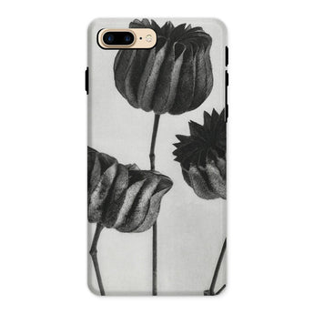 Abutilon (lime Mallow) Pod - Karl Blossfeldt Iphone Case, 8 Plus / Matte, Phone Case Black White Floral Design Tulip-like Flowers