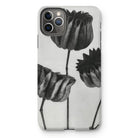 Abutilon (lime Mallow) Pod - Karl Blossfeldt Iphone Case, Iphone Case Black White Floral Design Tulip-like Flowers