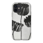 Abutilon (lime Mallow) Pod - Karl Blossfeldt Iphone Case, Phone Case Black White Floral Design Tulip-like Flowers