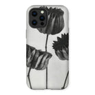 Abutilon (lime Mallow) Pod - Karl Blossfeldt Iphone Case, Phone Case Black White Floral Design Tulip-like Flowers