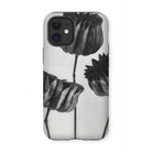 Abutilon (lime Mallow) Pod - Karl Blossfeldt Iphone Case, Phone Case Black White Floral Design Tulip-like Flowers