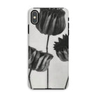 Abutilon (lime Mallow) Pod - Karl Blossfeldt Iphone Case, Phone Case Black White Floral Design Tulip-like Flowers
