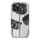 Abutilon (lime Mallow) Pod - Karl Blossfeldt Iphone Case, Phone Case Black White Floral Design Tulips