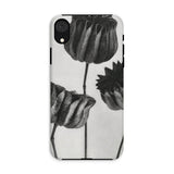 Abutilon (lime Mallow) Pod - Karl Blossfeldt Iphone Case, Xr / Matte, Phone Case Black White Floral Design Tulips